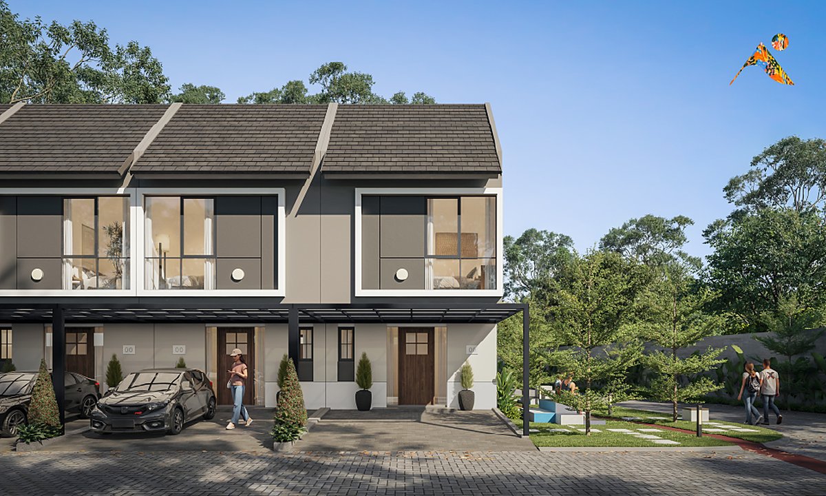 KINI 14 Tampak depan rumah tipe KINI 5 Cluster KINI Amesta Living