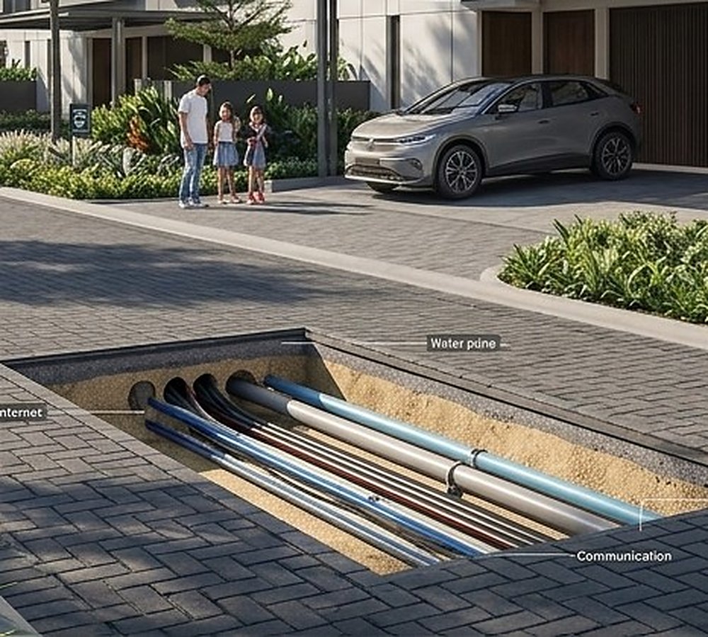 Underground utilities Cluster KINI Amesta Living